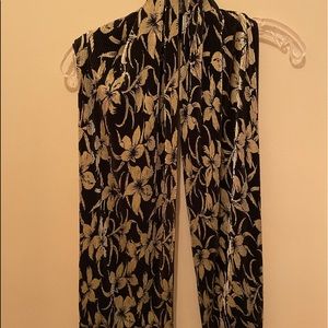 Silk Flower Ribbed Scarf (reservable)